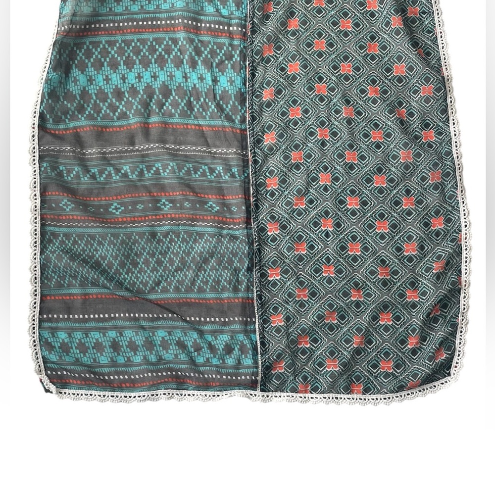 PrAna Women’s Carmen Scarf Turquoise Aztec Blue - Picture 5 of 6